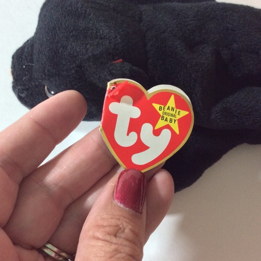 Ty Beanie Baby Velvet Black Panther Vintage - Picture 7 of 8